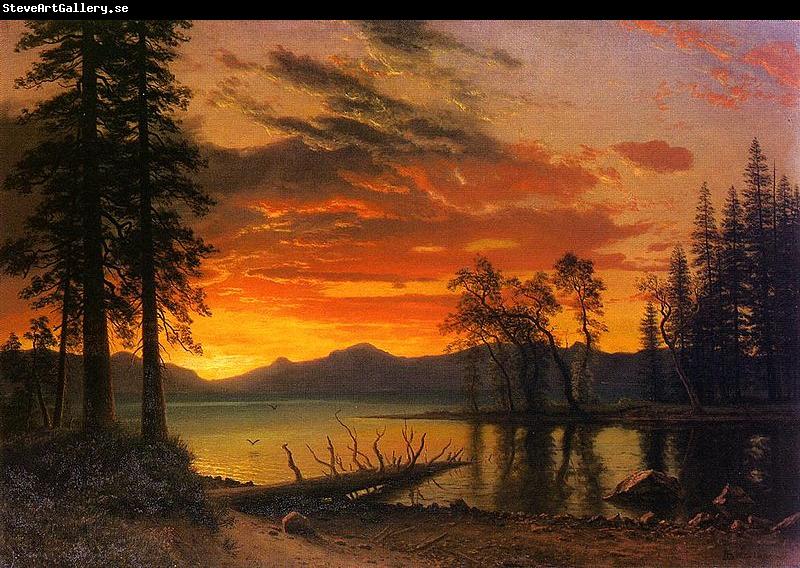 Albert Bierstadt Sunset over the River